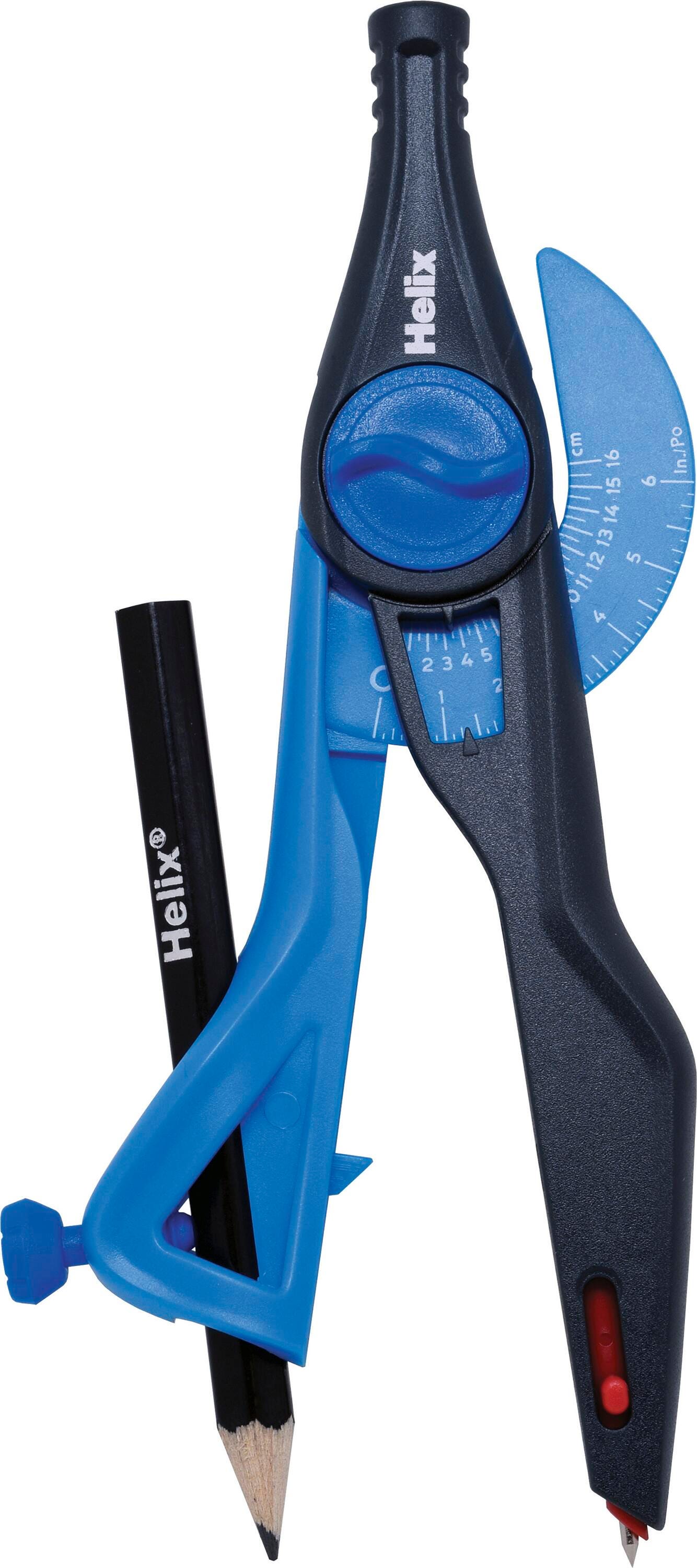 Helix Universal Locking Compass, Plastic, Assorted Colors 1534823